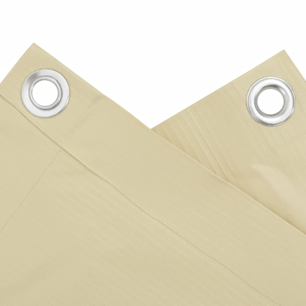 Pantalla De Privacidad De Balcón Pvc Crema 1000x75 Cm / Vetonek_2