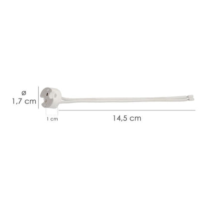 Portalamparas Bi-pin Mr16 Ceramico Para Bombillas Halogenas / Led_1
