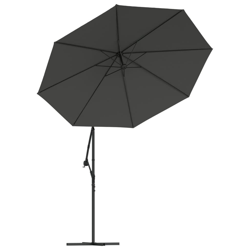 Vidaxl Sombrilla Voladiza Con Luces Led Y Poste Acero Antracita 300 Cm_4
