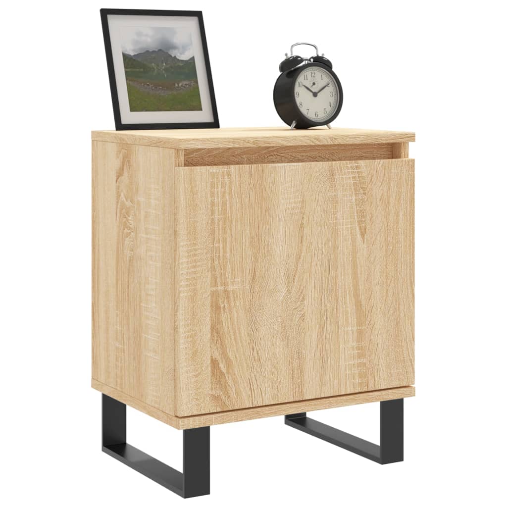 Mesitas Noche 2 Uds Madera Ingeniería Roble Sonoma 40x30x50 Cm_1