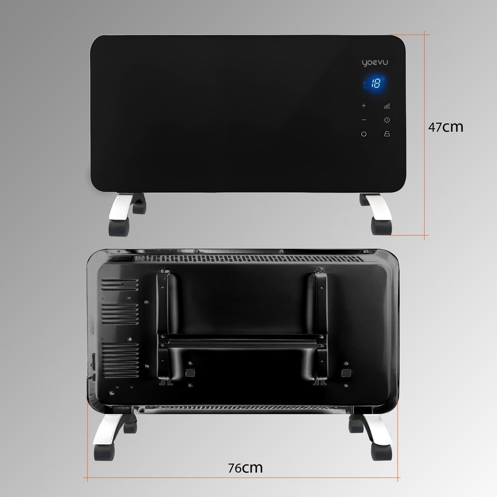 Yoevu Radiador Bajo Consumo 1500w Programable Control App Wifi Negro_2