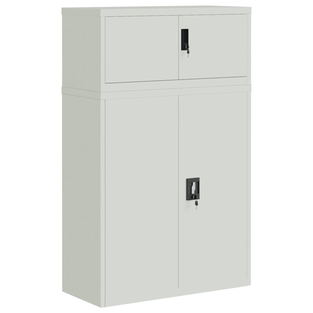 Armario Archivador De Acero Gris Claro 90x40x145 Cm_1