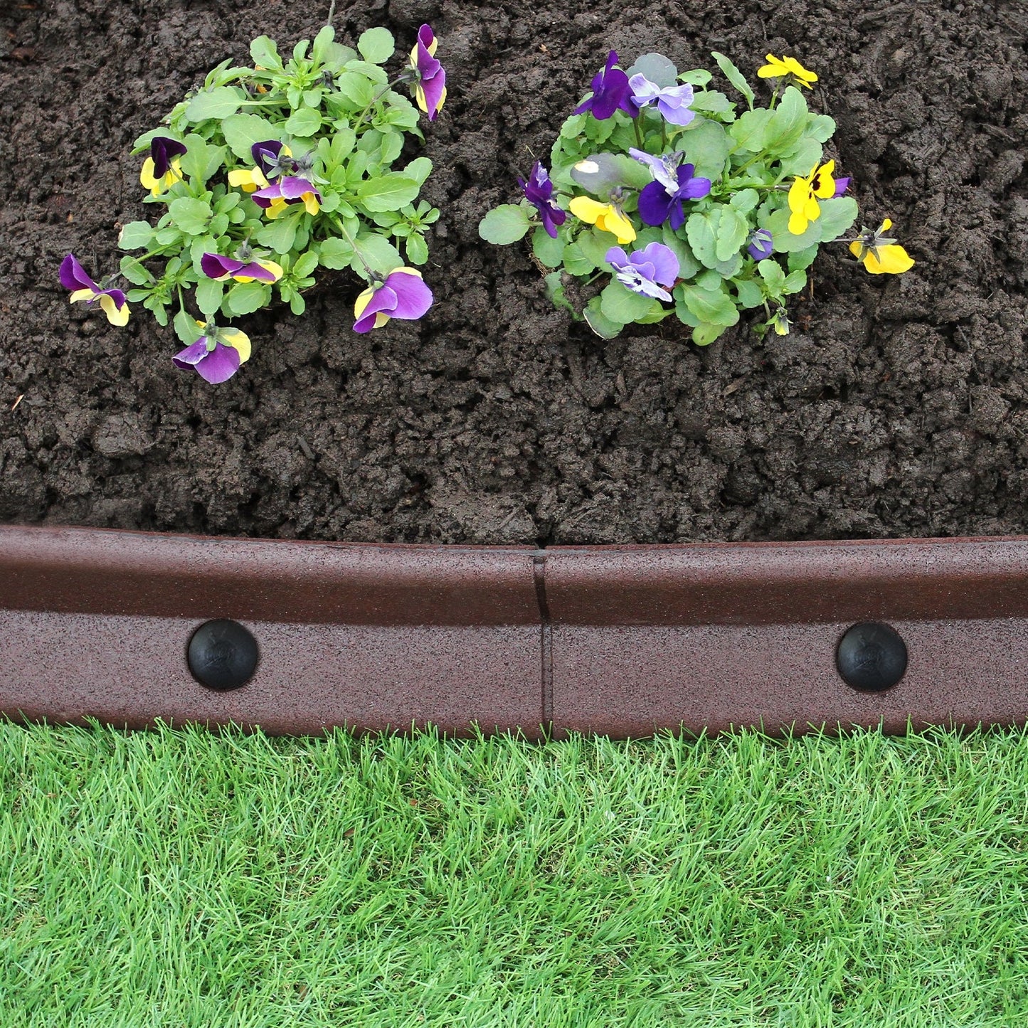 Bordes De Césped Marrón Flexibles Jardín Bordes De Césped Paquete De 6 X 1.2m_4
