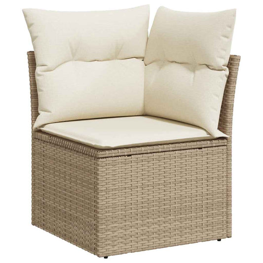 Set Sofás Jardín Y Cojines 8 Pzas Ratán Sintético Acacia Beige / Vetonek_0