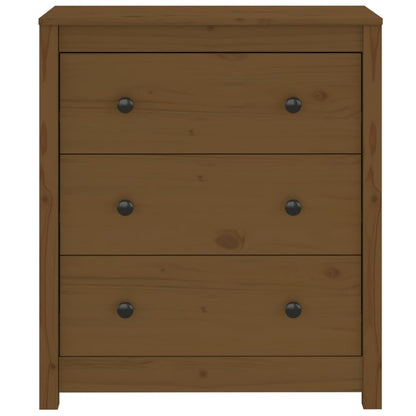 Aparador De Madera Maciza De Pino Marrón Miel 70x35x80 Cm / Vetonek_0