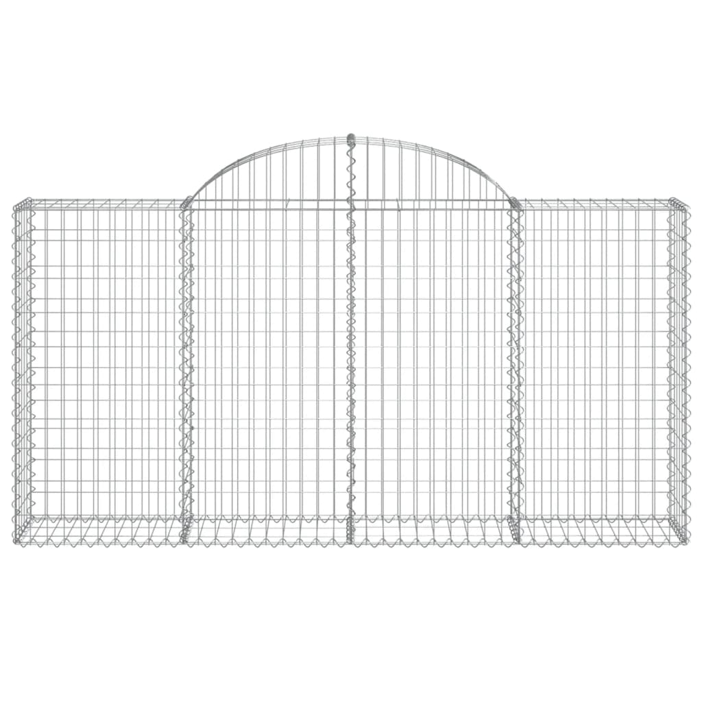 Cestas De Gaviones 5 Uds Forma De Arco Hierro 200x30x100/120 Cm_3