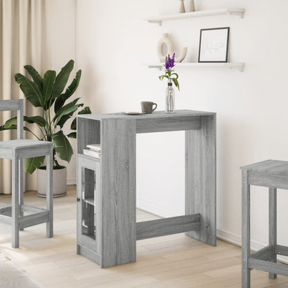 Mesa Alta Bar Con Estantes Gris Sonoma 101x40x103,5 Cm_1