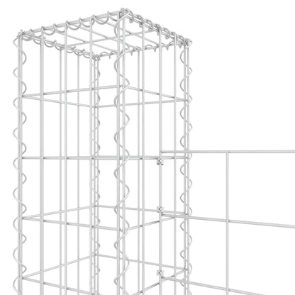 Cesta De Gaviones Forma De U 8 Postes De Hierro 860x20x200 Cm / Vetonek_2