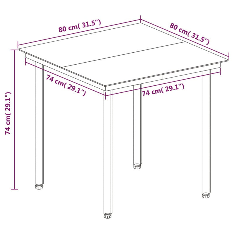 Vidaxl Set Comedor De Jardín 3 Pzas Y Cojines Ratán Sintético Y Vidrio_2