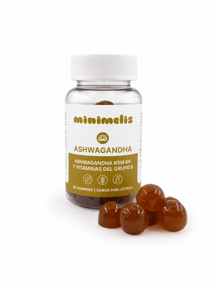 Gominolas De Ashwagandha Para El Estres Sabor Piña Citrica 60 Ud_1