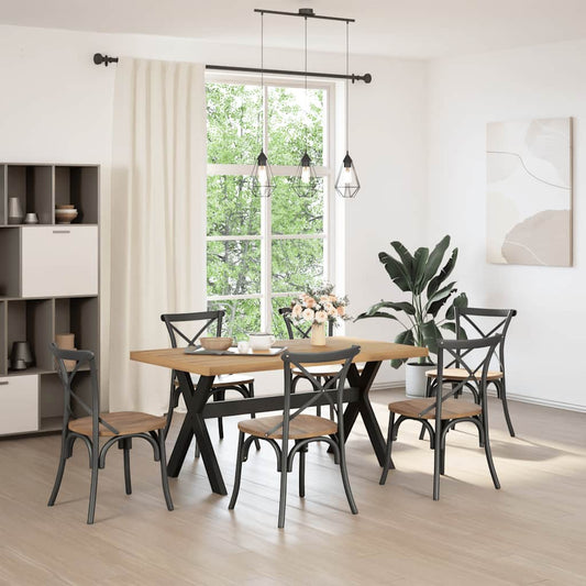 Mesa Comedor Noain Patas Forma X Madera Maciza Pino 160x90x75cm_0