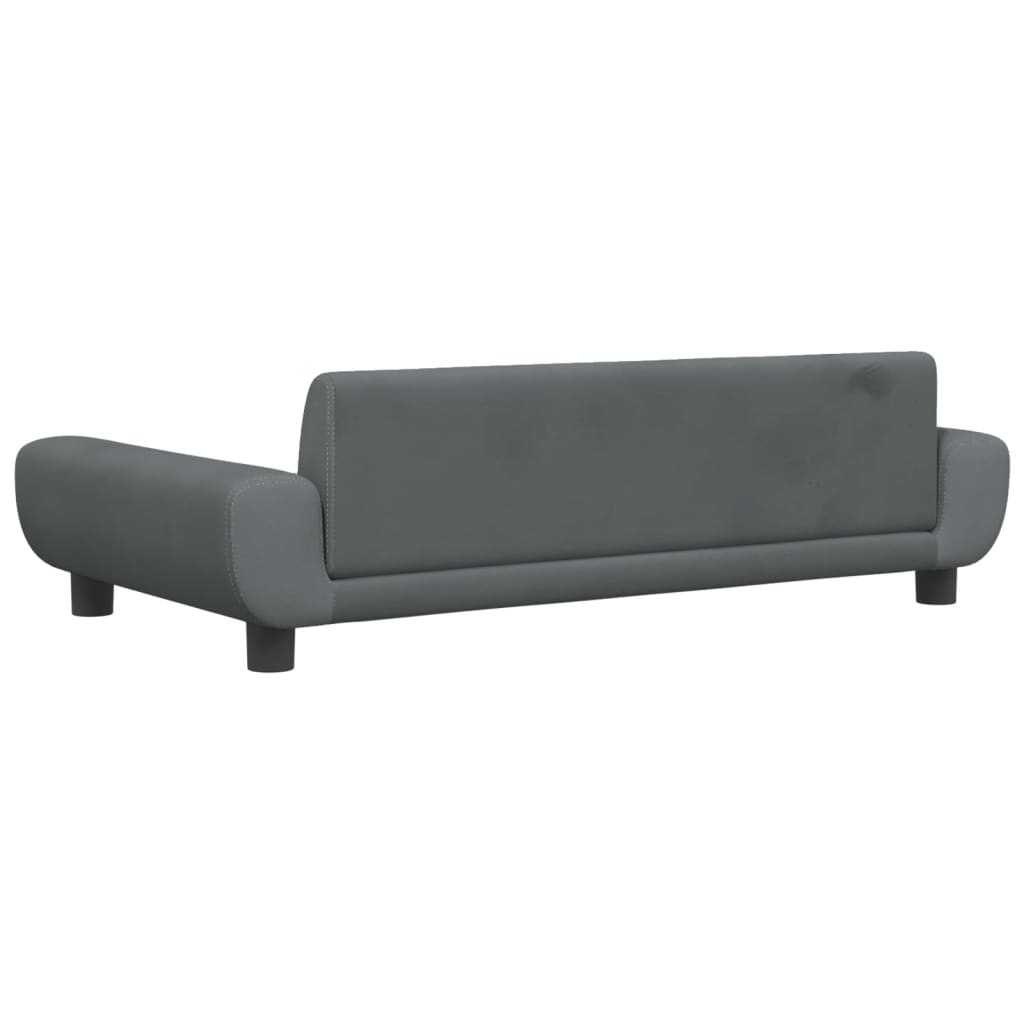 Cama Para Perros De Terciopelo Gris Oscuro 100x54x33 Cm / Vetonek_1