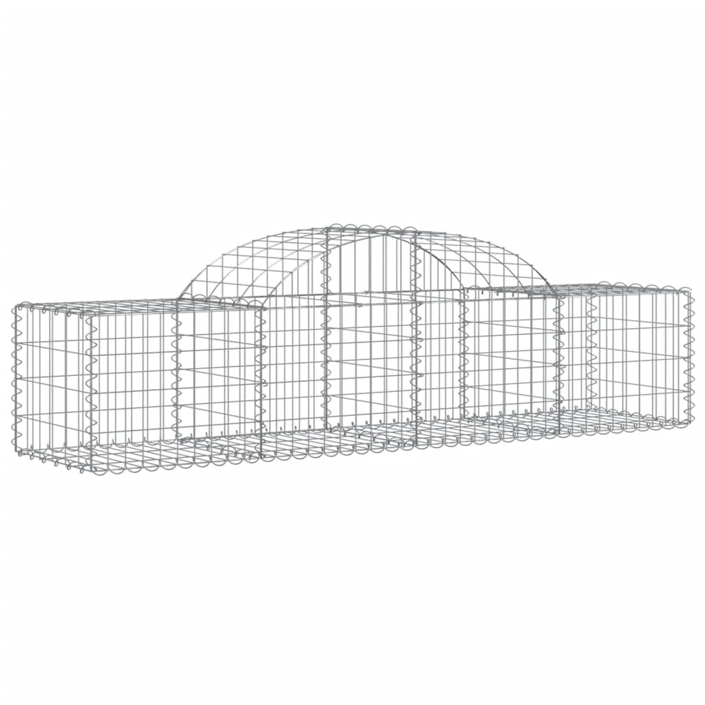 Cestas De Gaviones 12 Uds Forma De Arco Hierro 200x50x40/60 Cm_2