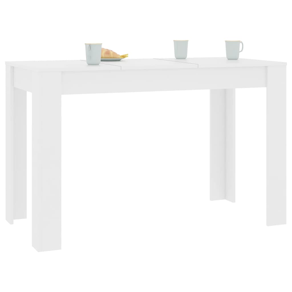 Mesa De Comedor De Madera De Ingeniería Blanco 120x60x76 Cm_1
