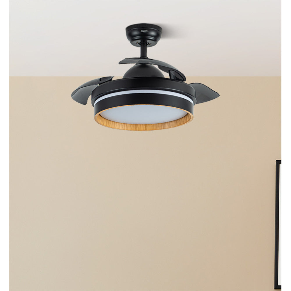 Ventilador Dc Nalon 48w Negro/madera Oscura 3aspas 91d 4800lm 3000-4500-6000k Remoto+memoria+temporizador_2