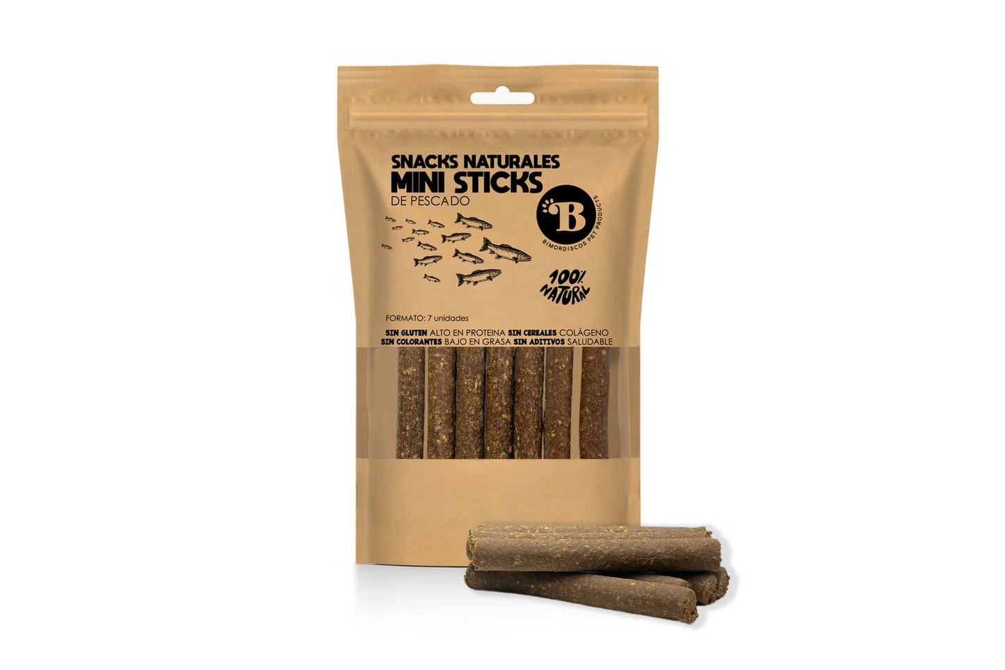 Bimordiscos Mini Barritas Para Perros Y Gatos - Pescado - 7 Uds. 7 Uds._0