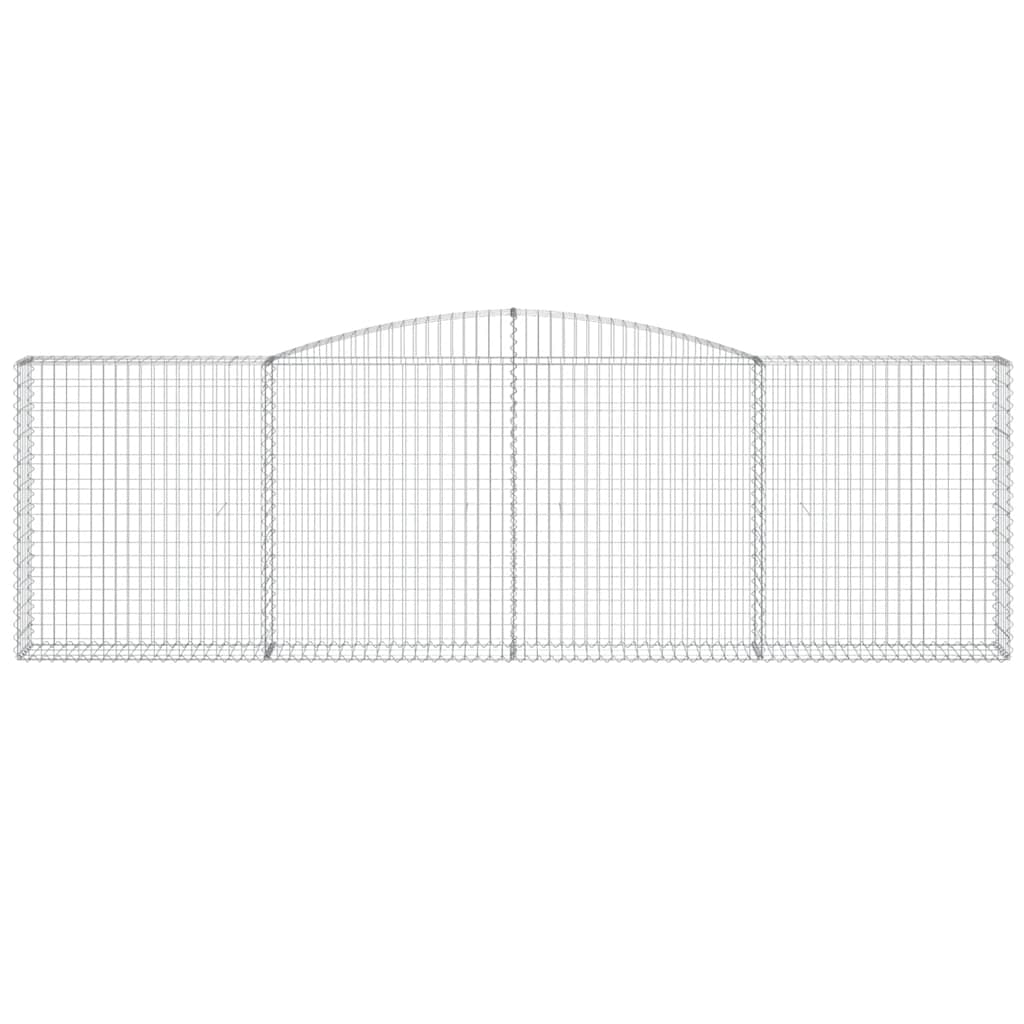 Cestas De Gaviones 9 Uds Forma De Arco Hierro 400x30x120/140 Cm_3