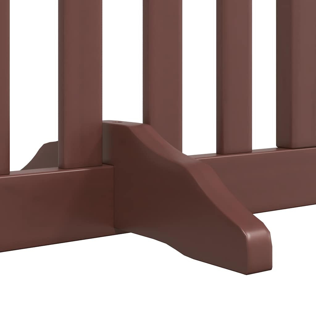Vidaxl Puerta De Perros Plegable 12 Paneles Madera Álamo Marrón 960 Cm_4