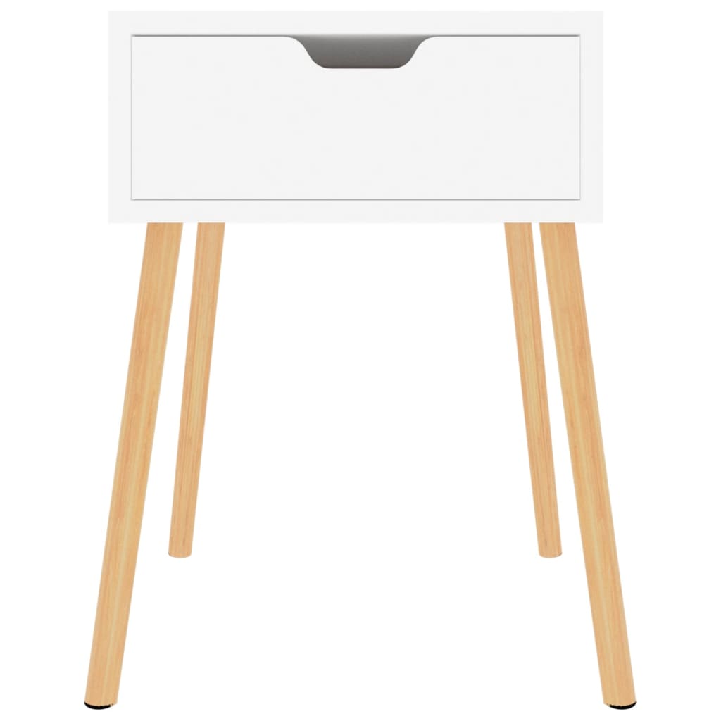 Mesitas Noche 2 Uds Madera Ingeniería Blanco Brillo 40x40x56 Cm_1