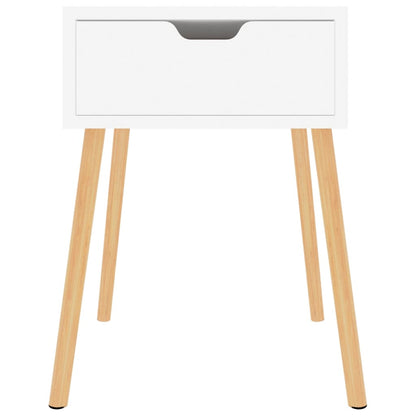 Mesitas Noche 2 Uds Madera Ingeniería Blanco Brillo 40x40x56 Cm_1