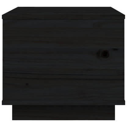 Mesa De Centro De Madera Maciza De Pino Negro 40x50x35 Cm_4