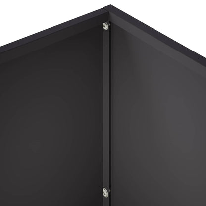Macetero De Jardín Negro 60 X 30 X 40 Cm Acero Laminado En Frío_4