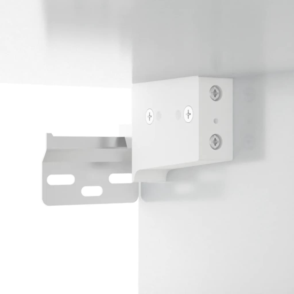 Armario De Pared Colgante Blanco Brillante 69,5x32,5x90 Cm / Vetonek_1