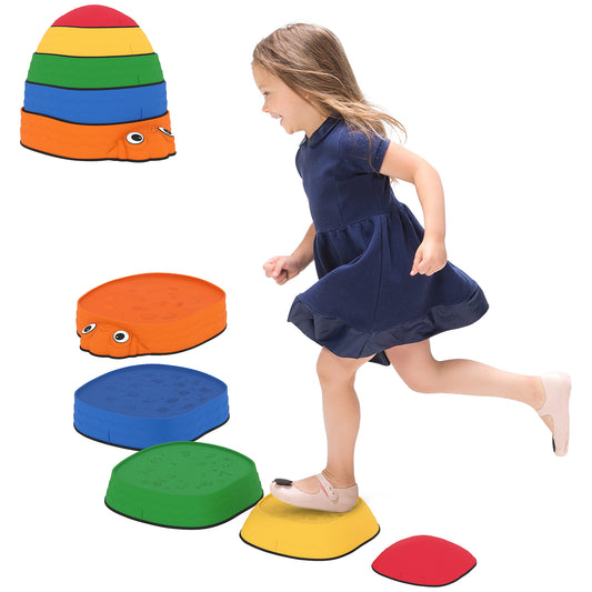 Aiyaplay Conjunto De Piedras De Equilibrio Para Niños Apilables De 5 Piezas_0