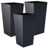3x Maceta Alta Urbi 2 Litros, De Plastico, 12,6 X 12,6 X 20 Cm En Color Antracita