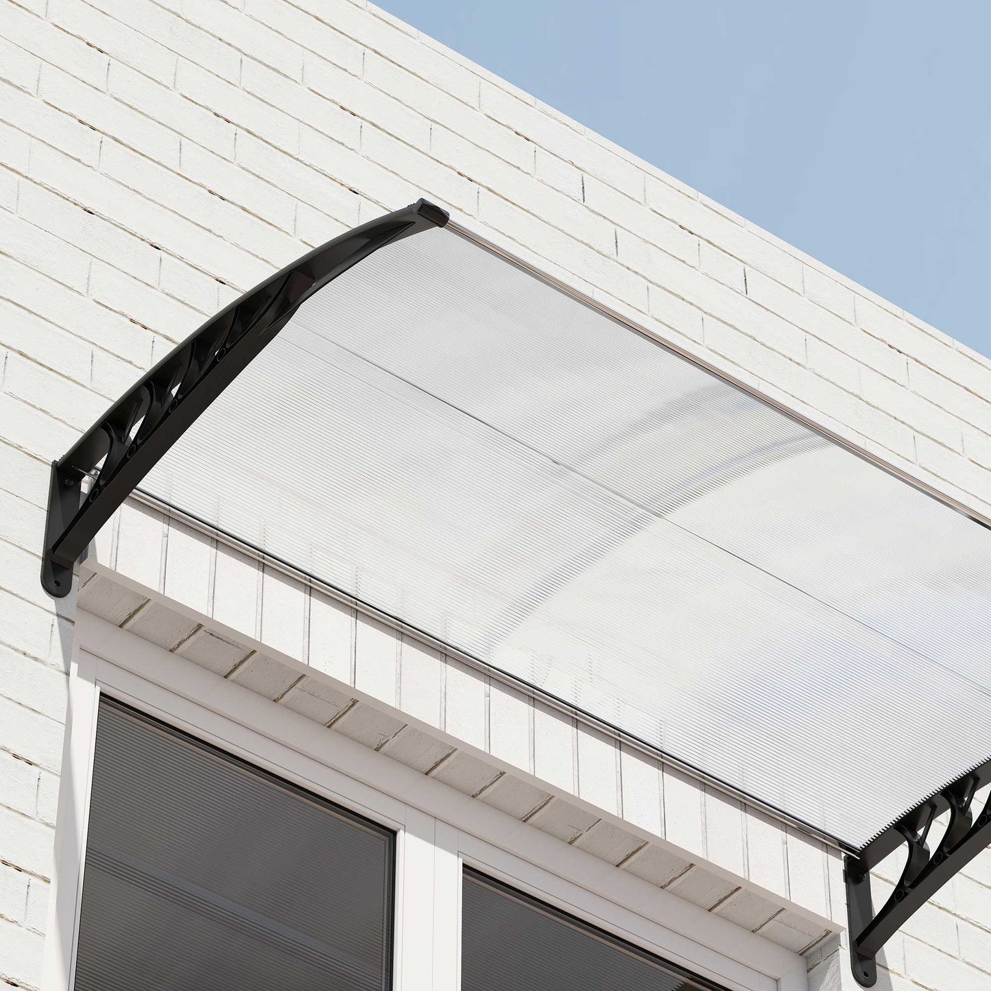 Outsunny Tejadillo De Protección Para Puertas Ventanas Contra Sol Y Lluvia_3