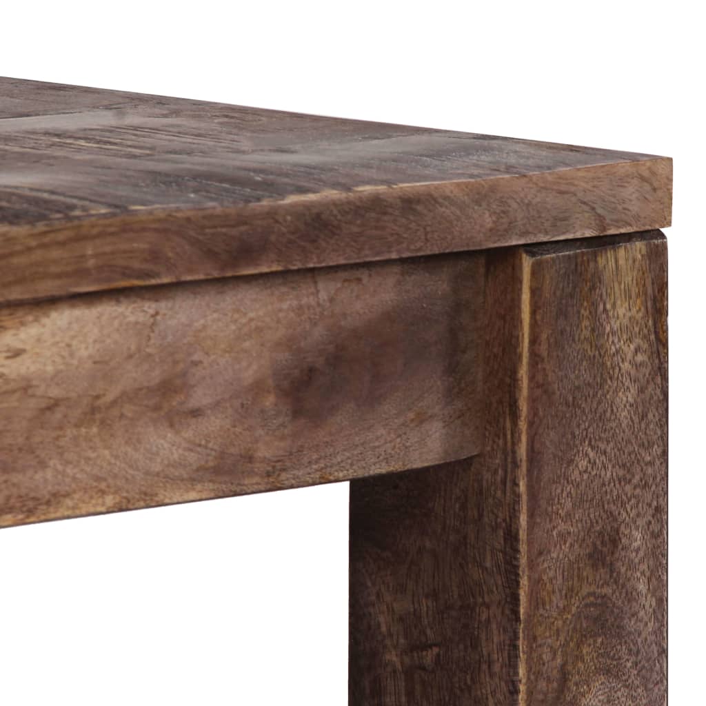 Mesa De Centro Madera Maciza De Mango 50x50x35 Cm_3