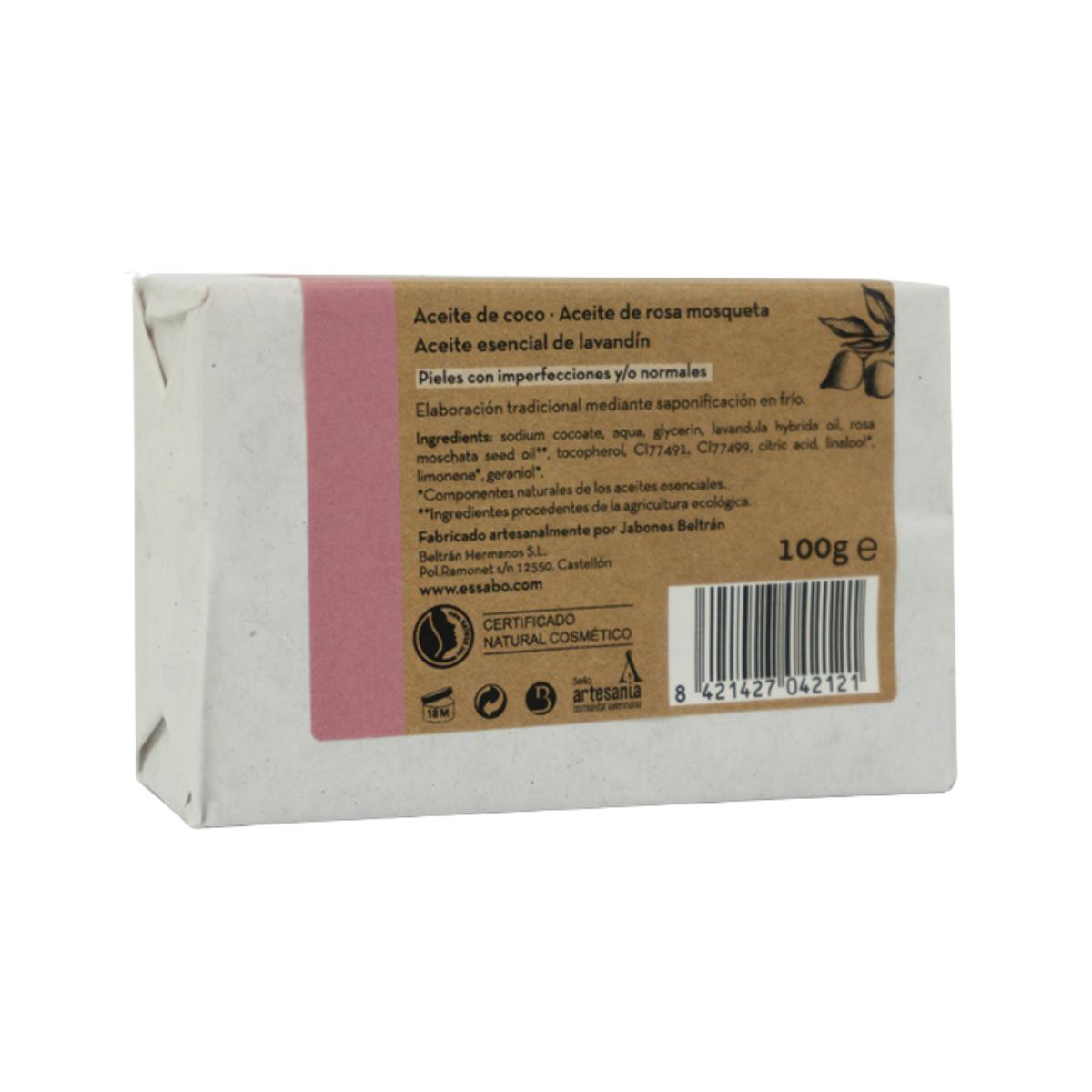 Jabón de Rosa Mosqueta Artesanal 100g Essabó