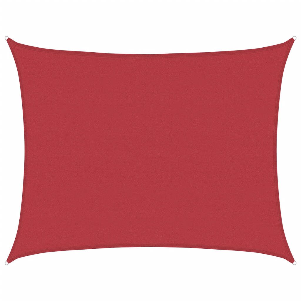 Vidaxl Toldo De Vela Hdpe Rojo 160 G/m² 6x8 M_0