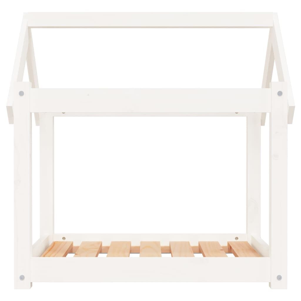 Vidaxl Cama Para Perros Madera Maciza De Pino Blanco 71x55x70 Cm_4