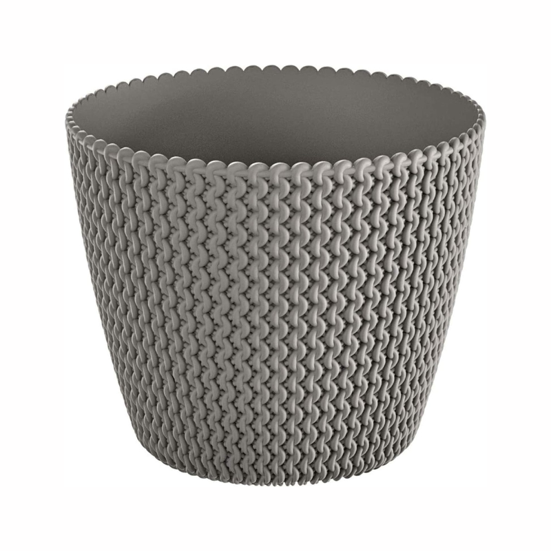 Maceta Redonda 11,5l Prosperplast Splofy De Plastico En Color Gris, Ø29,5 X 24,9 Cm_0