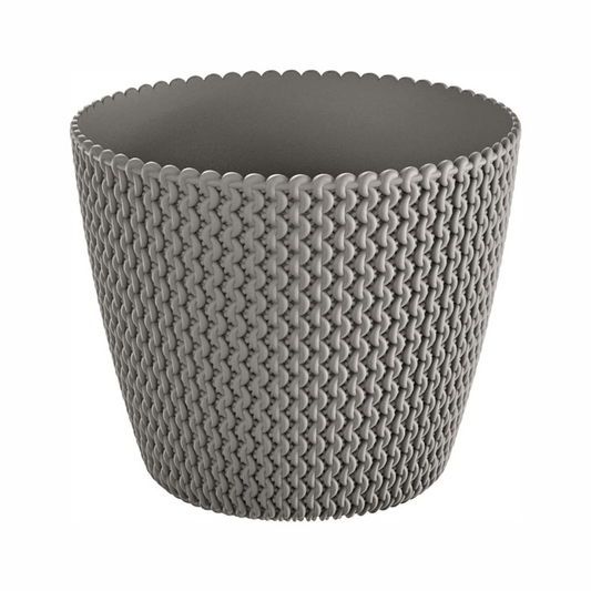 Maceta Redonda 11,5l Prosperplast Splofy De Plastico En Color Gris, Ø29,5 X 24,9 Cm_0