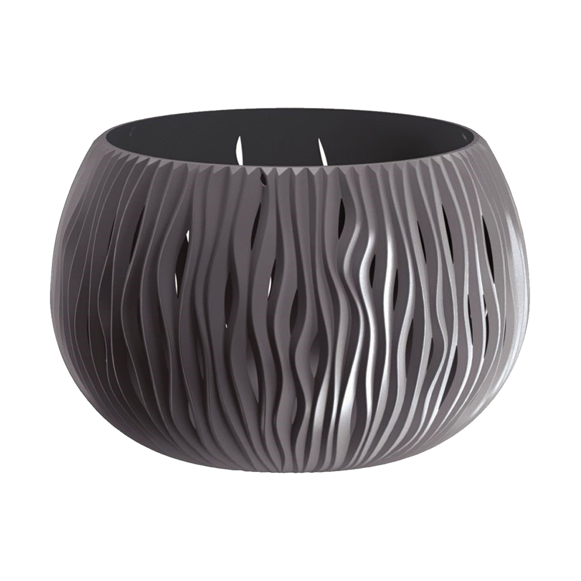 Prosperplast Bowl Sandy De Plástico Con Depósito En Color Antracita, 16,1 (alto) X 23,8 (ancho) X 23,8 (profundo) Cms_0