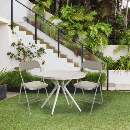 Set De 4 Sillas Plegables Taupe (44x52x73cm) - Prácticas Y Resistentes Para Exteriores_5