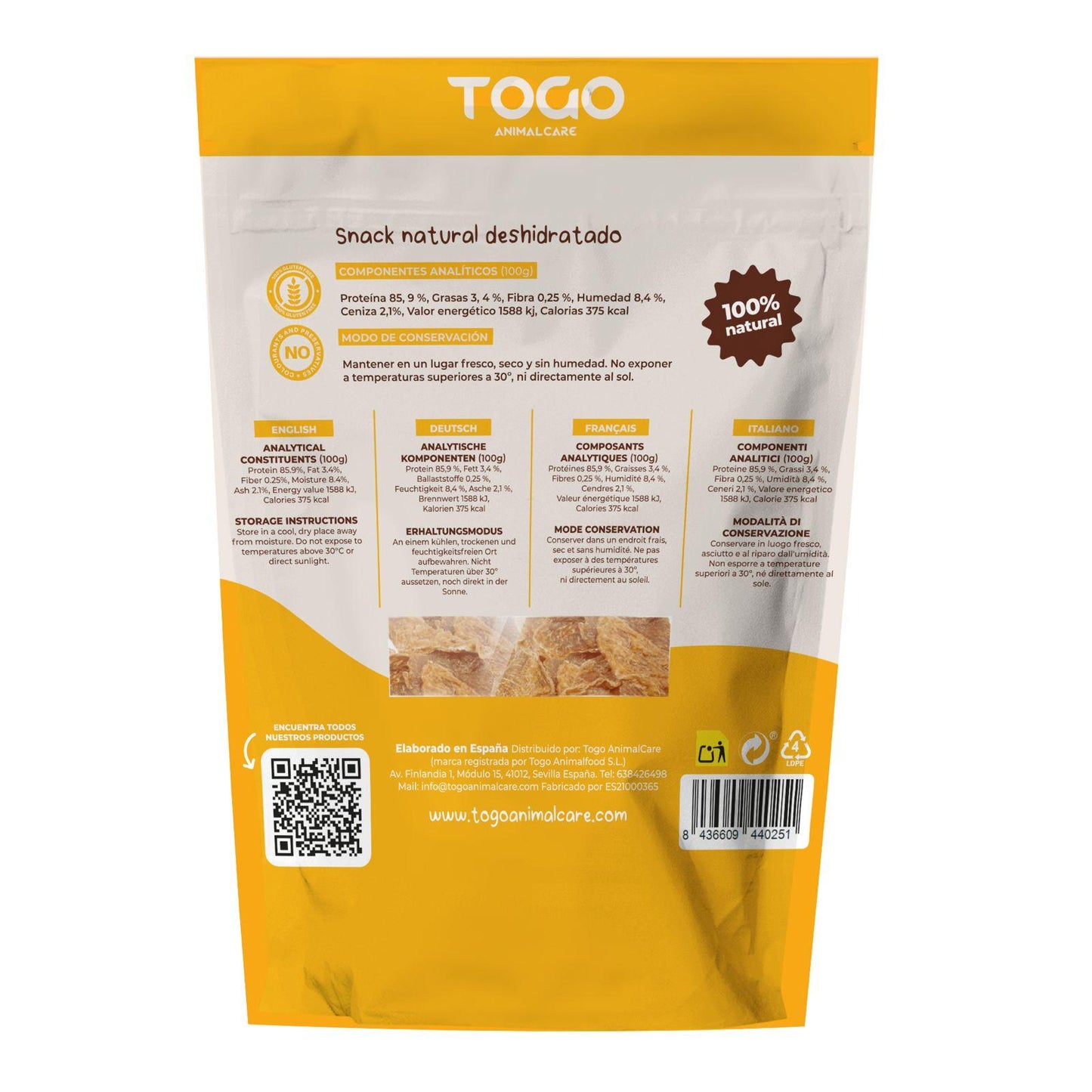Tiras De Pollo Deshidratados | Snacks Naturales 60gr_1