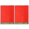 Set 2 Toalla De Playa 90x160cm 380gsm Velour 100%algodon Rojo Casa Benetton