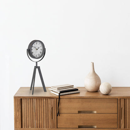 Well Home Reloj De Sobremesa En Metal 19x16,5x42cm