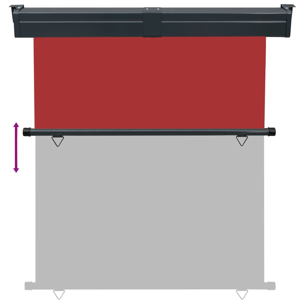 Toldo Lateral De Balcón Rojo 175x250 Cm_3
