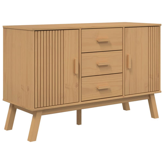 Aparador Olden Madera Maciza De Pino Marrón 114x43x73,5 Cm / Vetonek_0