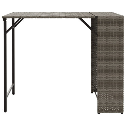Juego De Comedor De Jardín Plegable 5 Piezas Ratán Pe Gris / Vetonek_1
