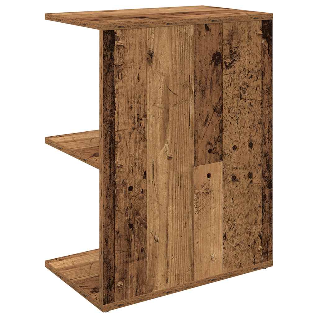 Mesita De Noche Madera De Ingeniería Madera Vieja 46,5x29x61 Cm_4