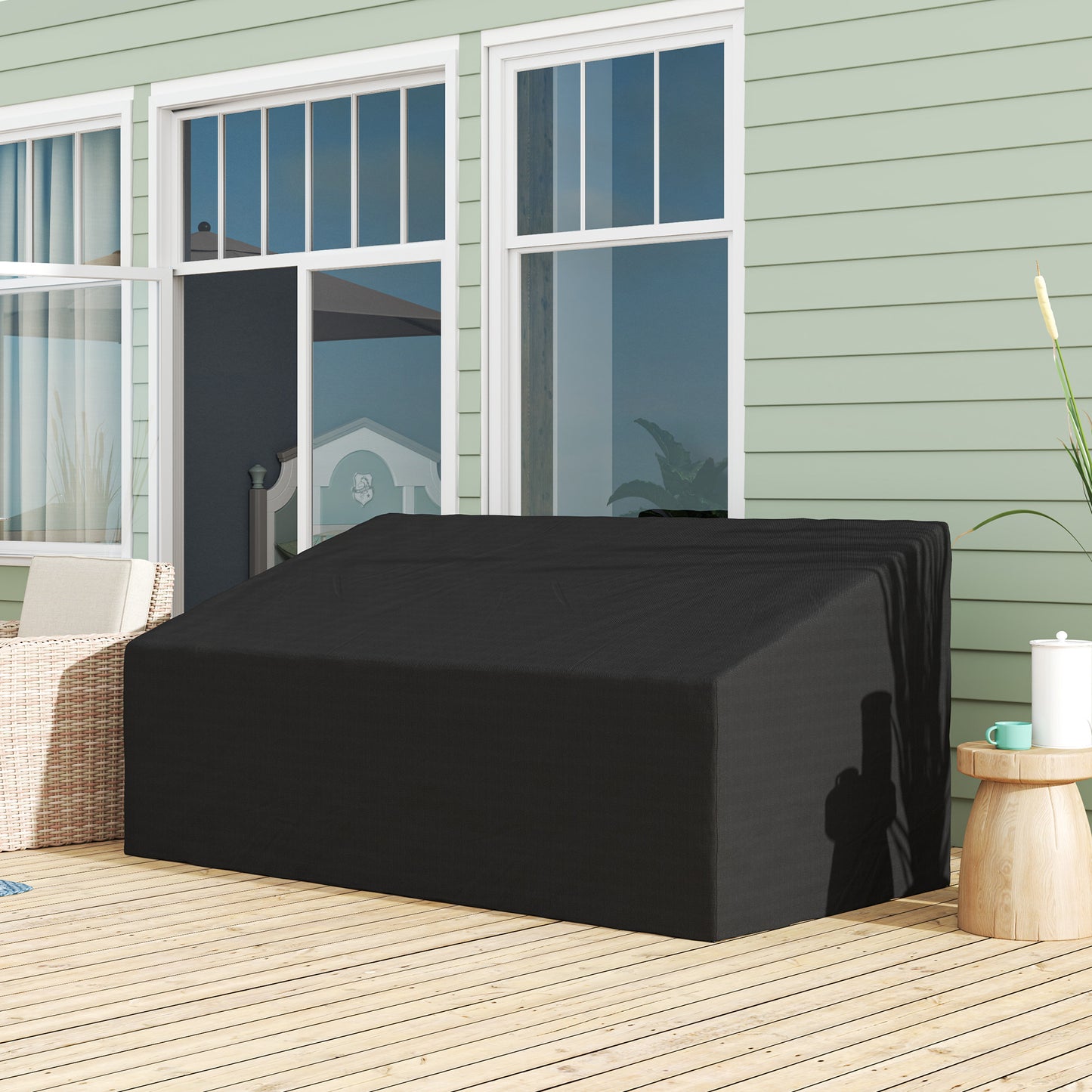 Outsunny Funda Para Banco De Jardín 3-4 Plazas Tela Oxford 600d 218x111x63/101cm_1