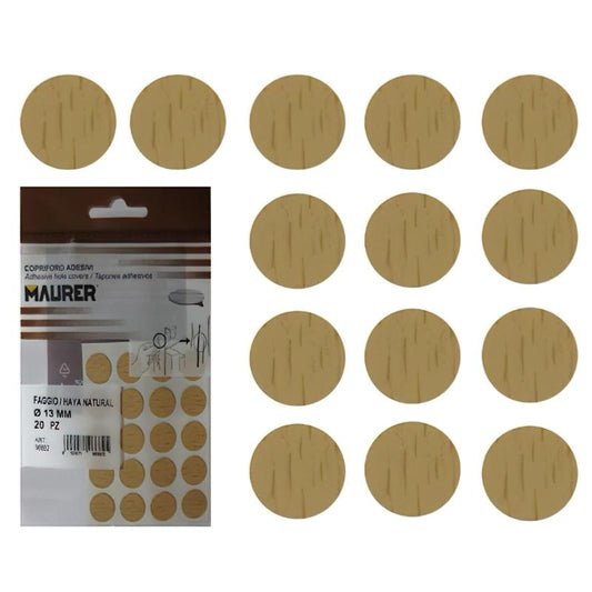 Tapatornillos Adhesivos Haya Natural (blister 20 Unidades)_0
