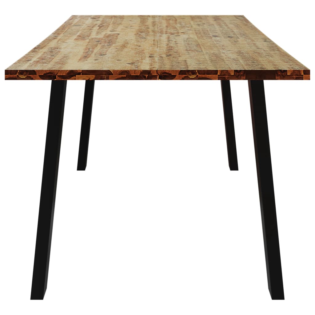 Mesa De Comedor Madera Maciza De Acacia 150x90x75 Cm_3