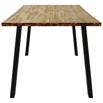 Mesa De Comedor Madera Maciza De Acacia 150x90x75 Cm_3