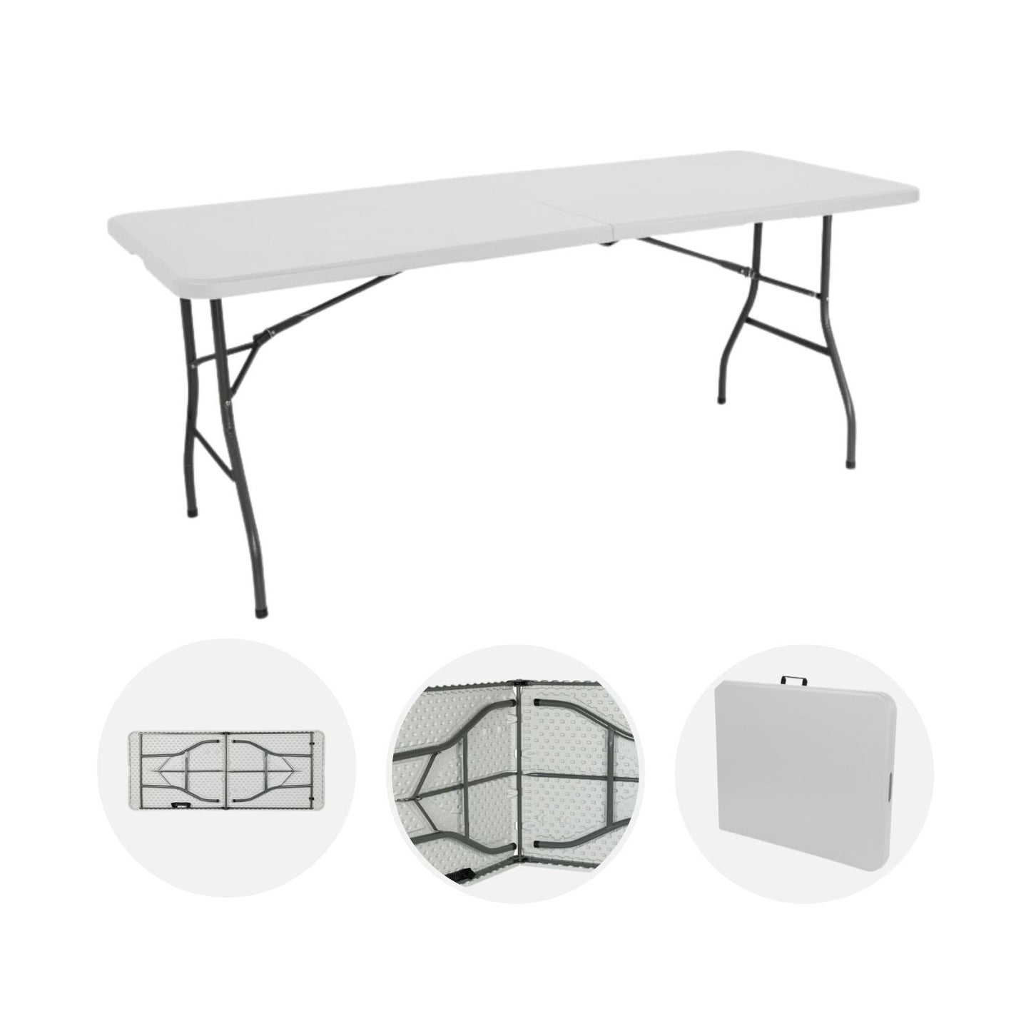 Mesa Plegable 240cm Blanca + Funda Catering 7house_1